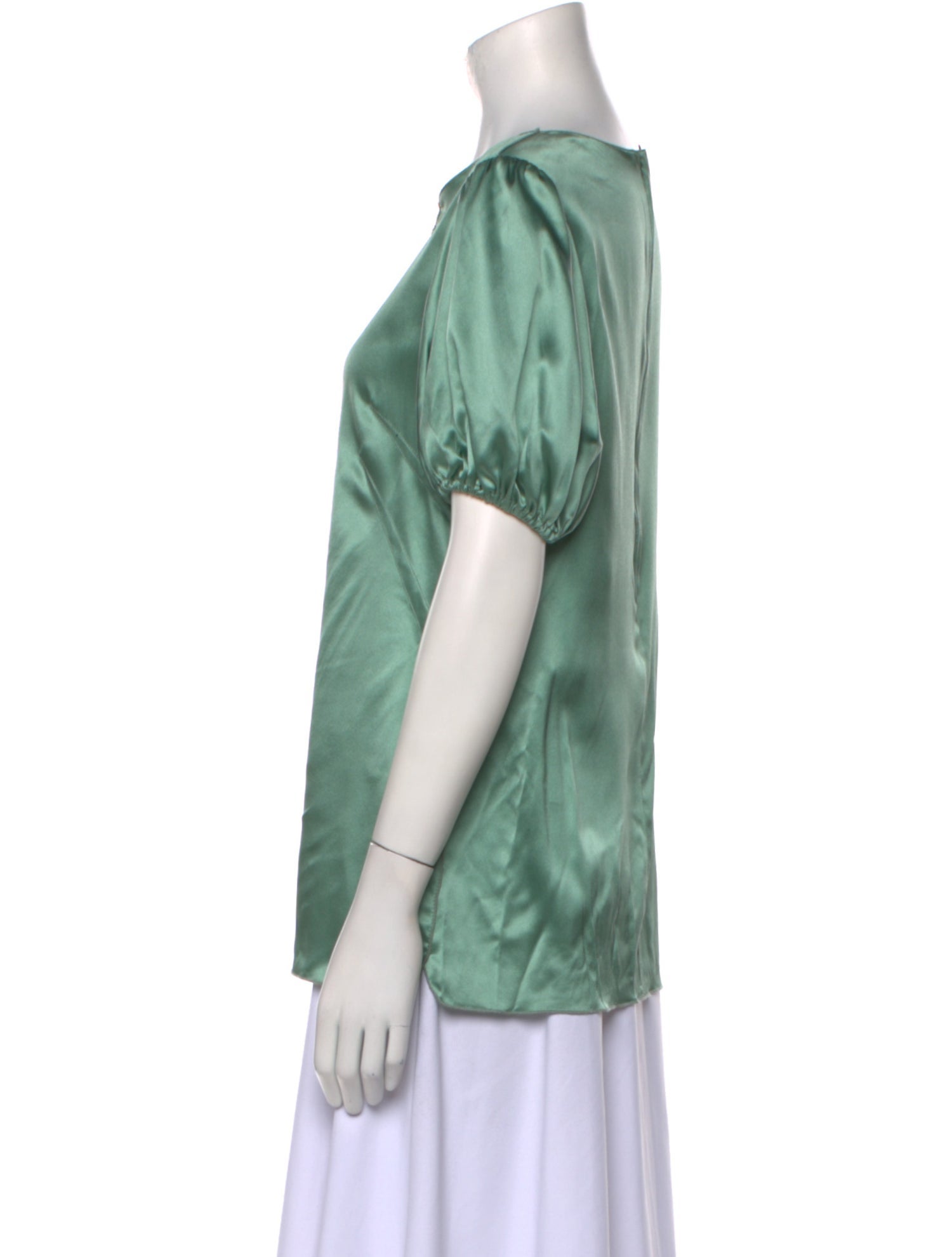 Dolce & Gabbana Silk Scoop Neck T-Shirt