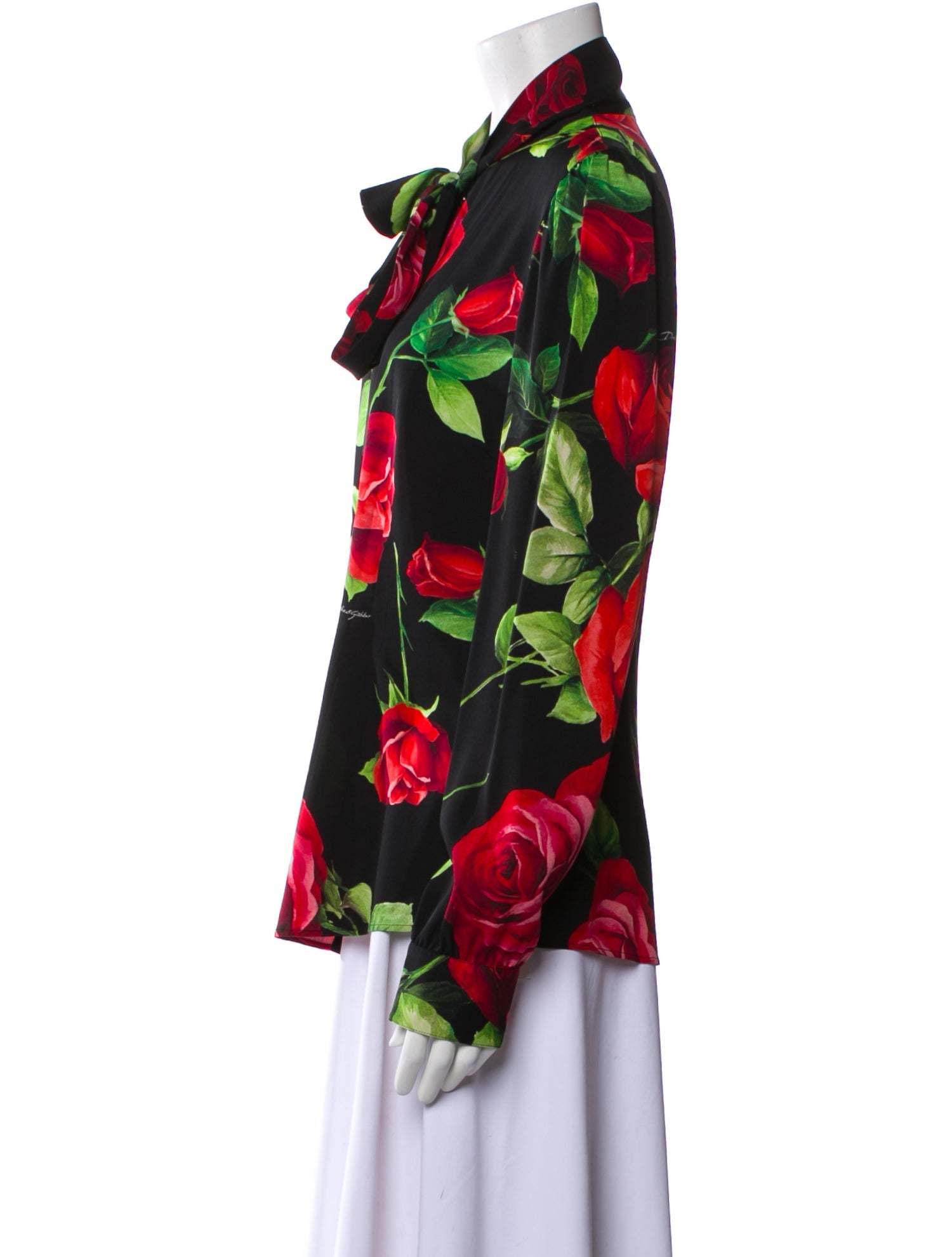 Dolce & Gabbana Silk Floral Print Blouse