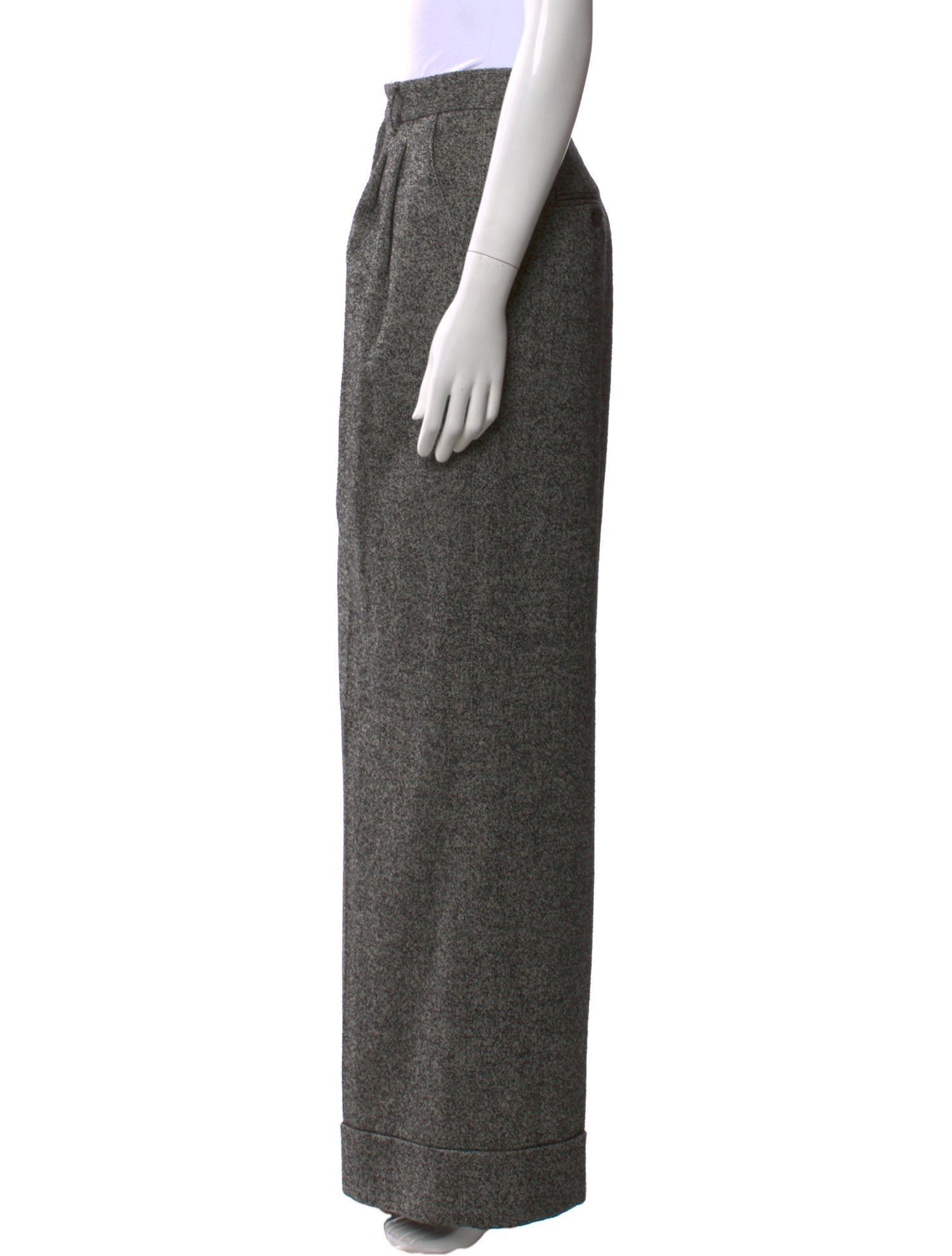 Dolce & Gabbana Virgin Wool Wide Leg Pants