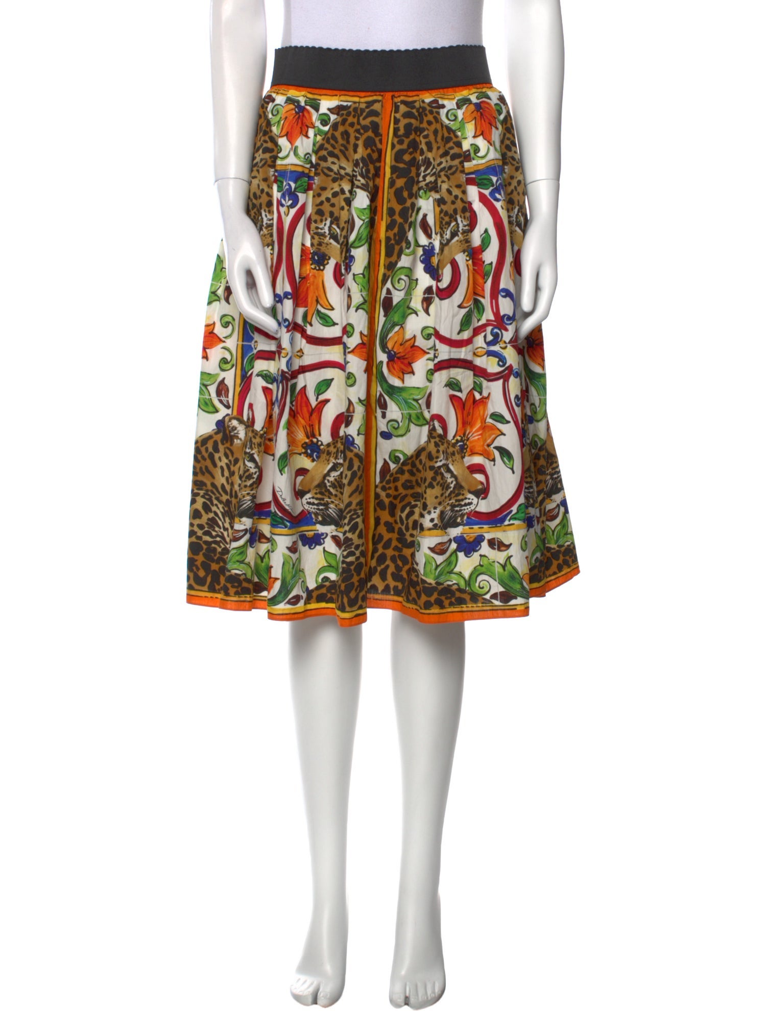 Dolce & Gabbana Floral Print Knee-Length Skirt