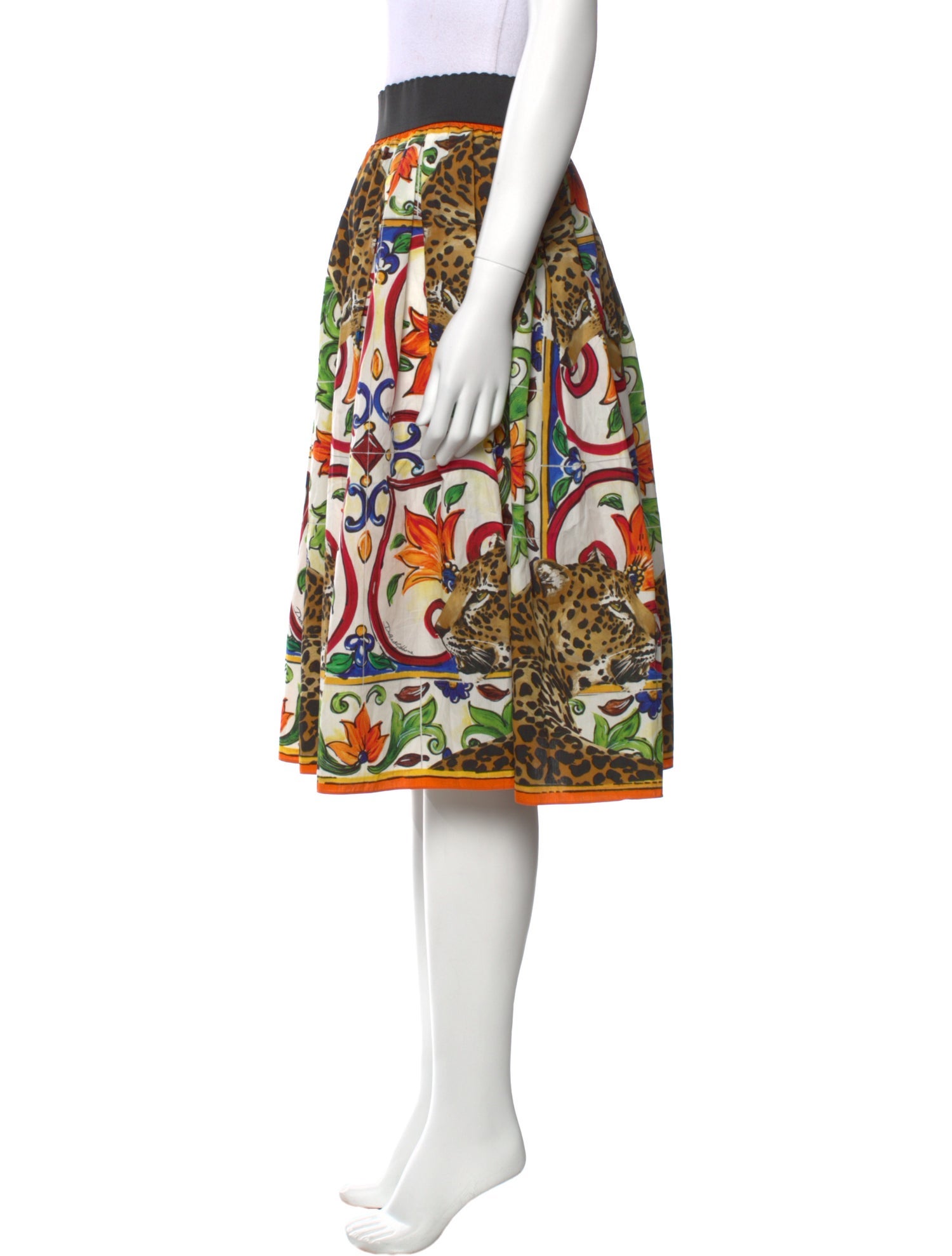 Dolce & Gabbana Floral Print Knee-Length Skirt