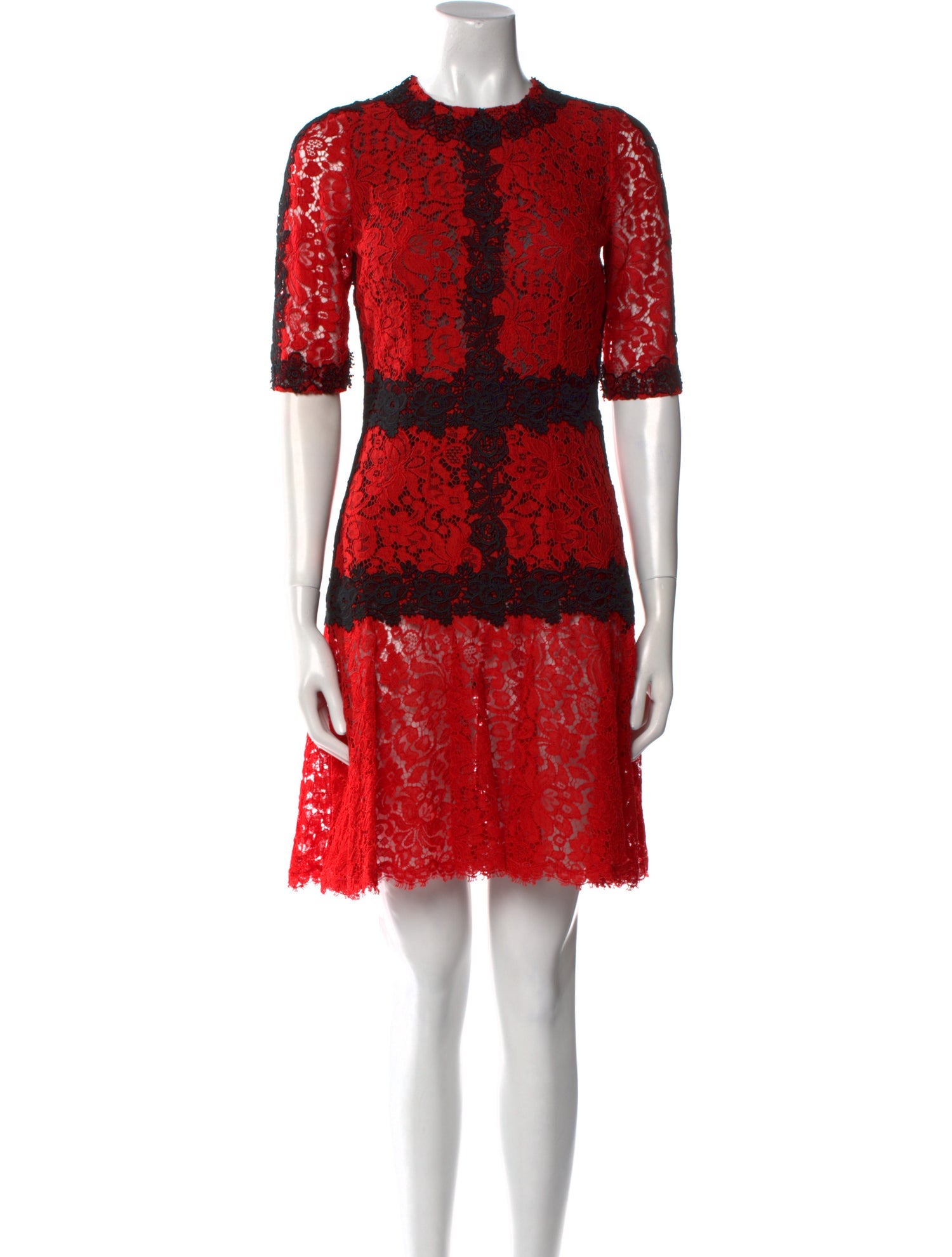 Dolce & Gabbana Lace Pattern Mini Dress