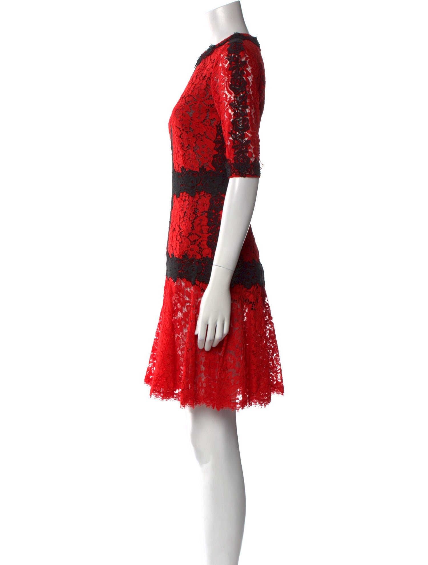 Dolce & Gabbana Lace Pattern Mini Dress