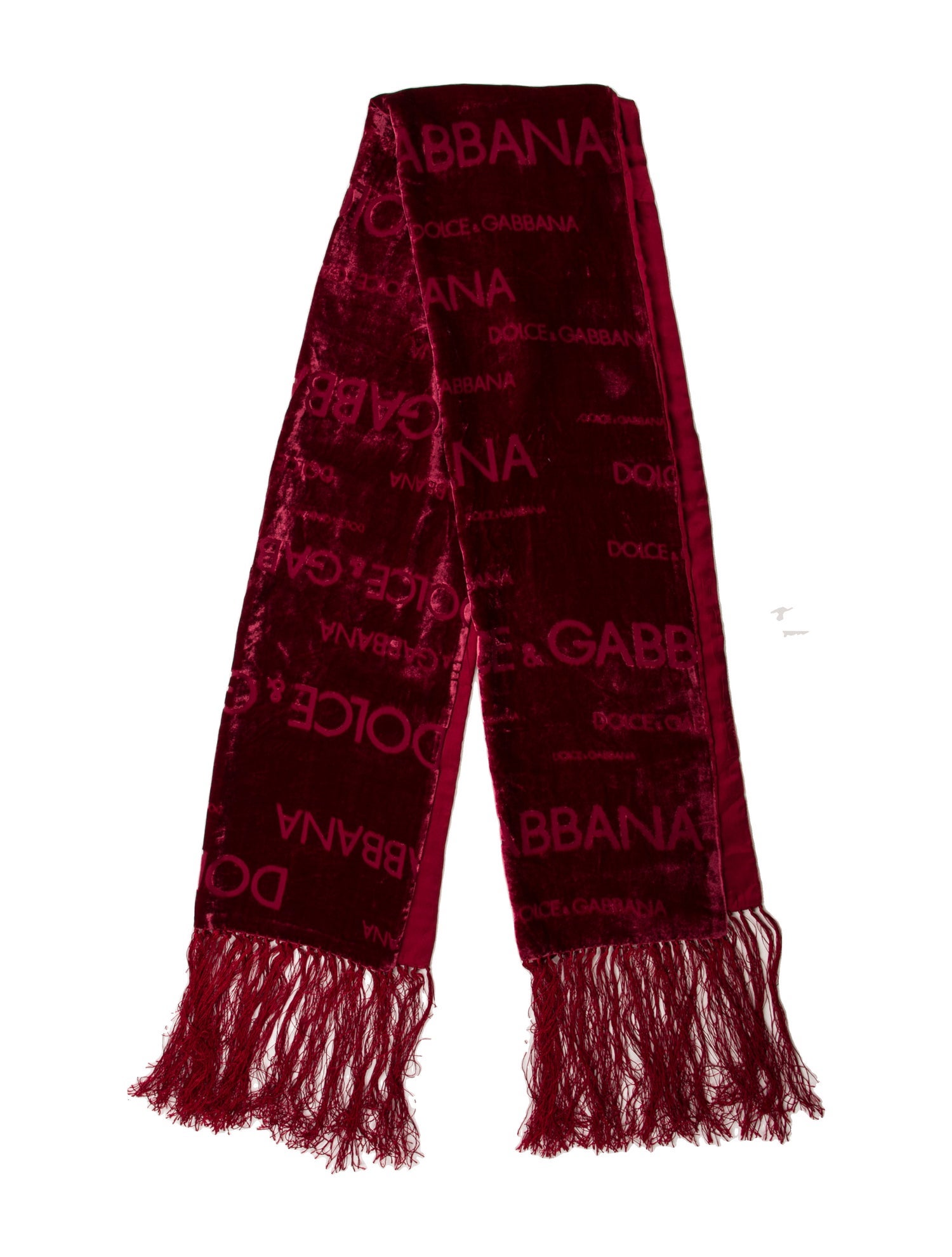 Dolce & Gabbana Velvet Printed Scarf