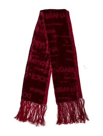 Dolce & Gabbana Velvet Printed Scarf