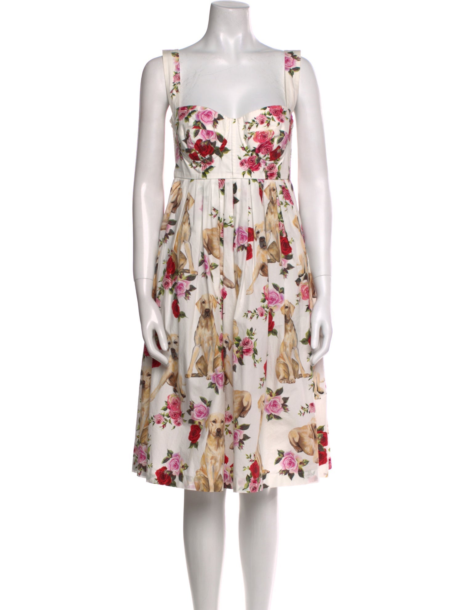 Dolce & Gabbana Floral Print Knee-Length Dress
