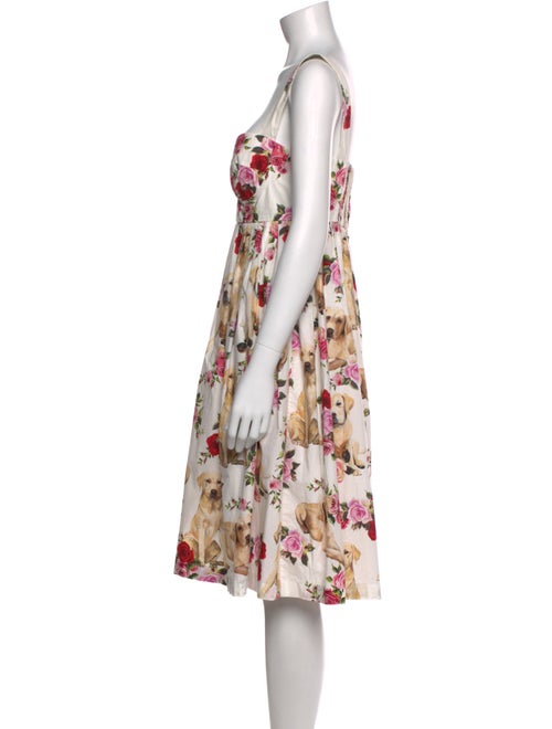 Dolce & Gabbana Floral Print Knee-Length Dress