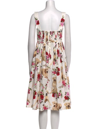 Dolce & Gabbana Floral Print Knee-Length Dress
