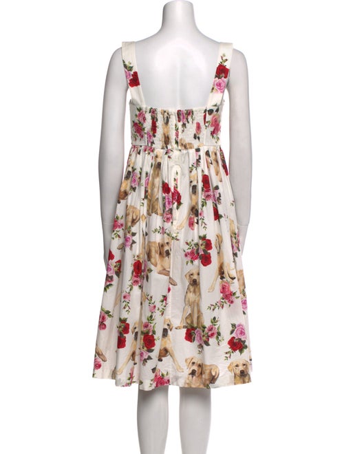 Dolce & Gabbana Floral Print Knee-Length Dress