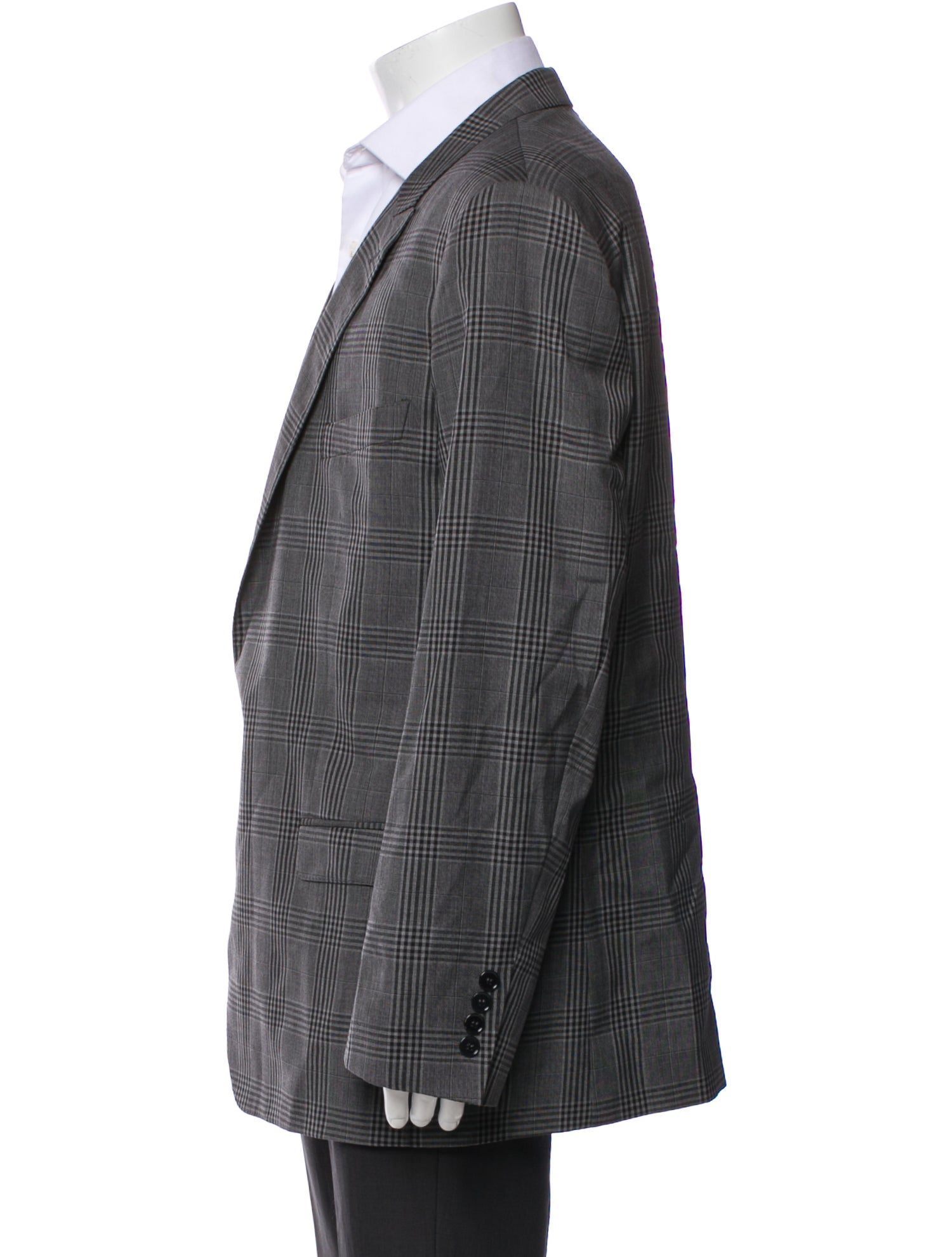 Dolce & Gabbana Virgin Wool Plaid Print Blazer