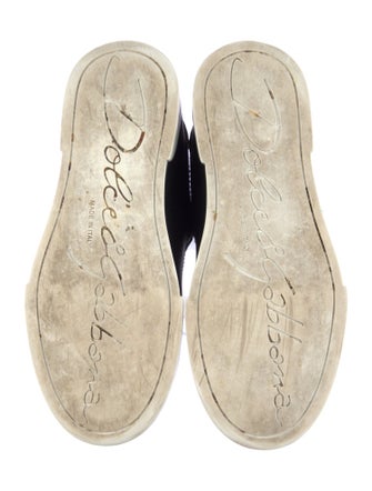 Dolce & Gabbana Faux Pearl Accents Leather Sneakers