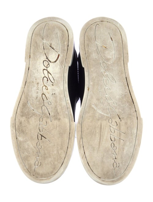 Dolce & Gabbana Faux Pearl Accents Leather Sneakers