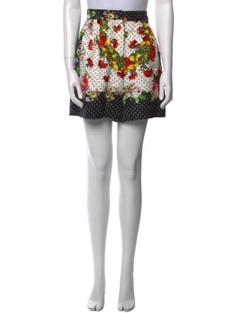 Dolce & Gabbana Floral Print Mini Shorts