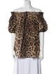 Dolce & Gabbana Animal Print Off-The-Shoulder Blouse