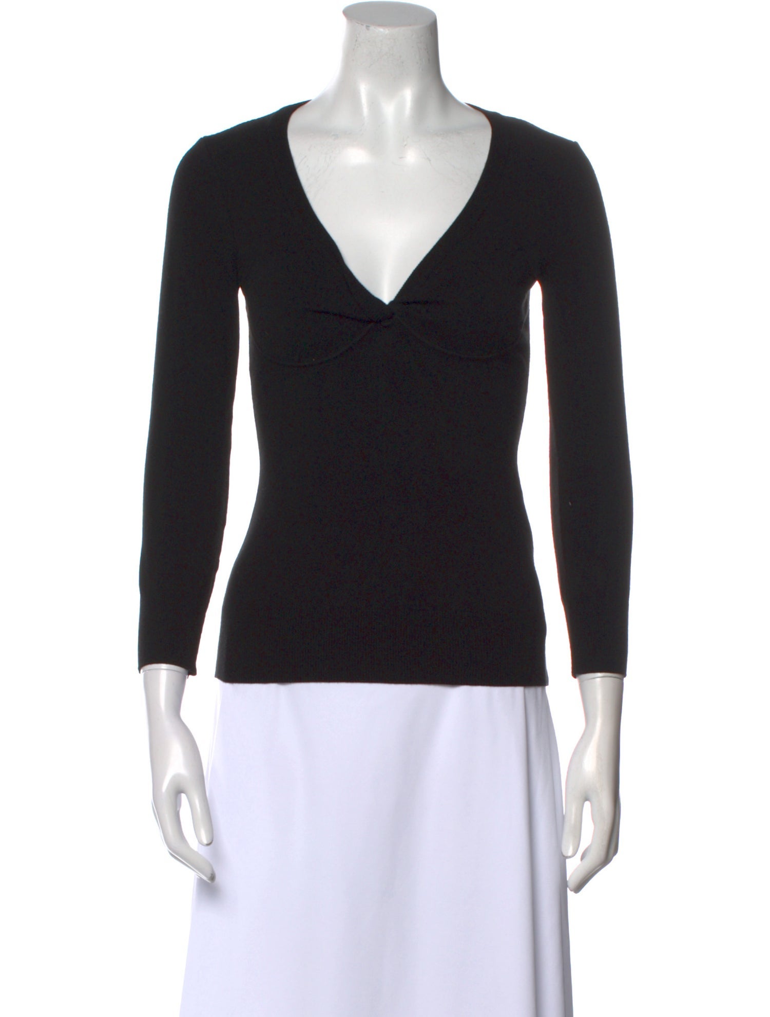 Dolce & Gabbana V-Neck Three-Quarter Sleeve Top