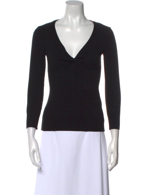 Dolce & Gabbana V-Neck Three-Quarter Sleeve Top