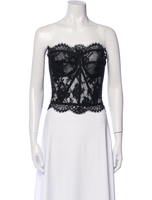 Dolce & Gabbana Lace Strapless Crop Top
