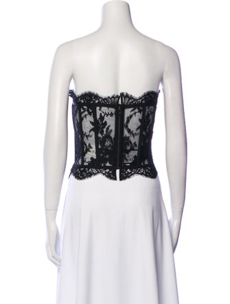 Dolce & Gabbana Lace Strapless Crop Top