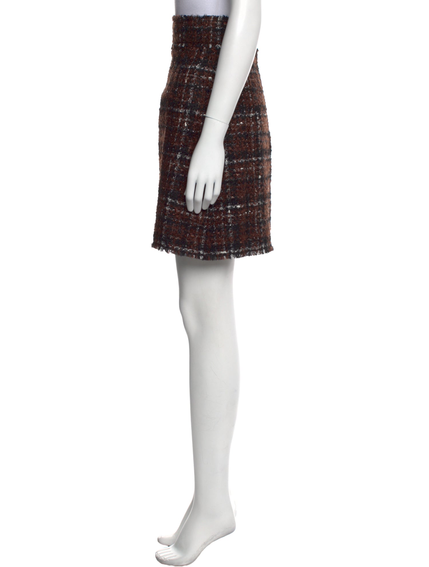 Dolce & Gabbana Plaid Print Mini Skirt