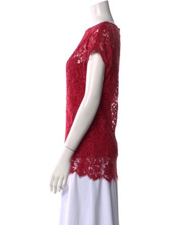 Dolce & Gabbana Lace Bateau Neckline Top