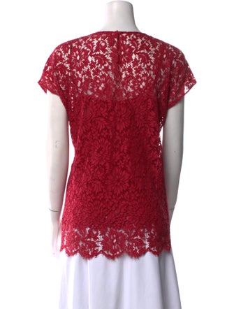Dolce & Gabbana Lace Bateau Neckline Top