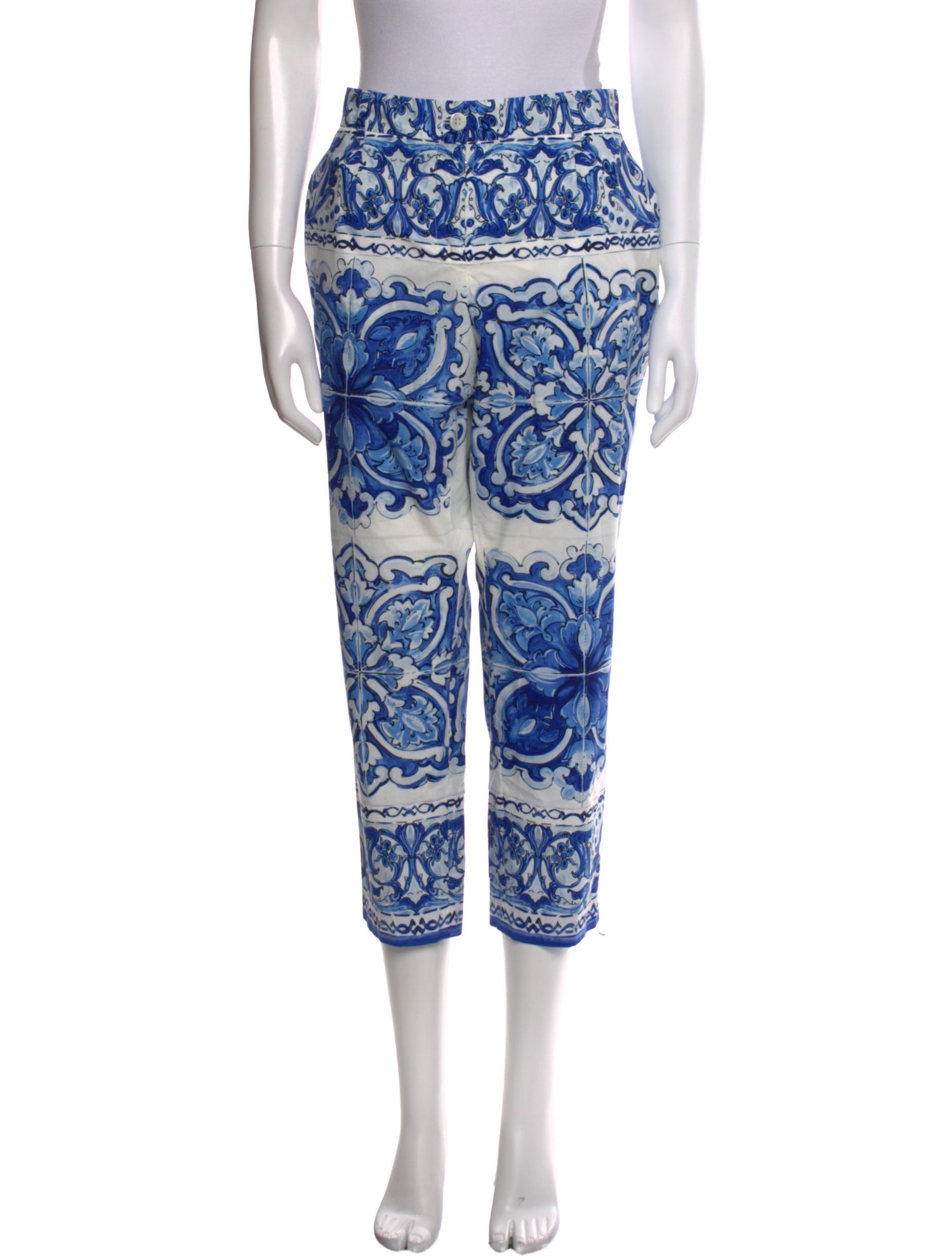 Dolce & Gabbana Printed Straight Leg Pants