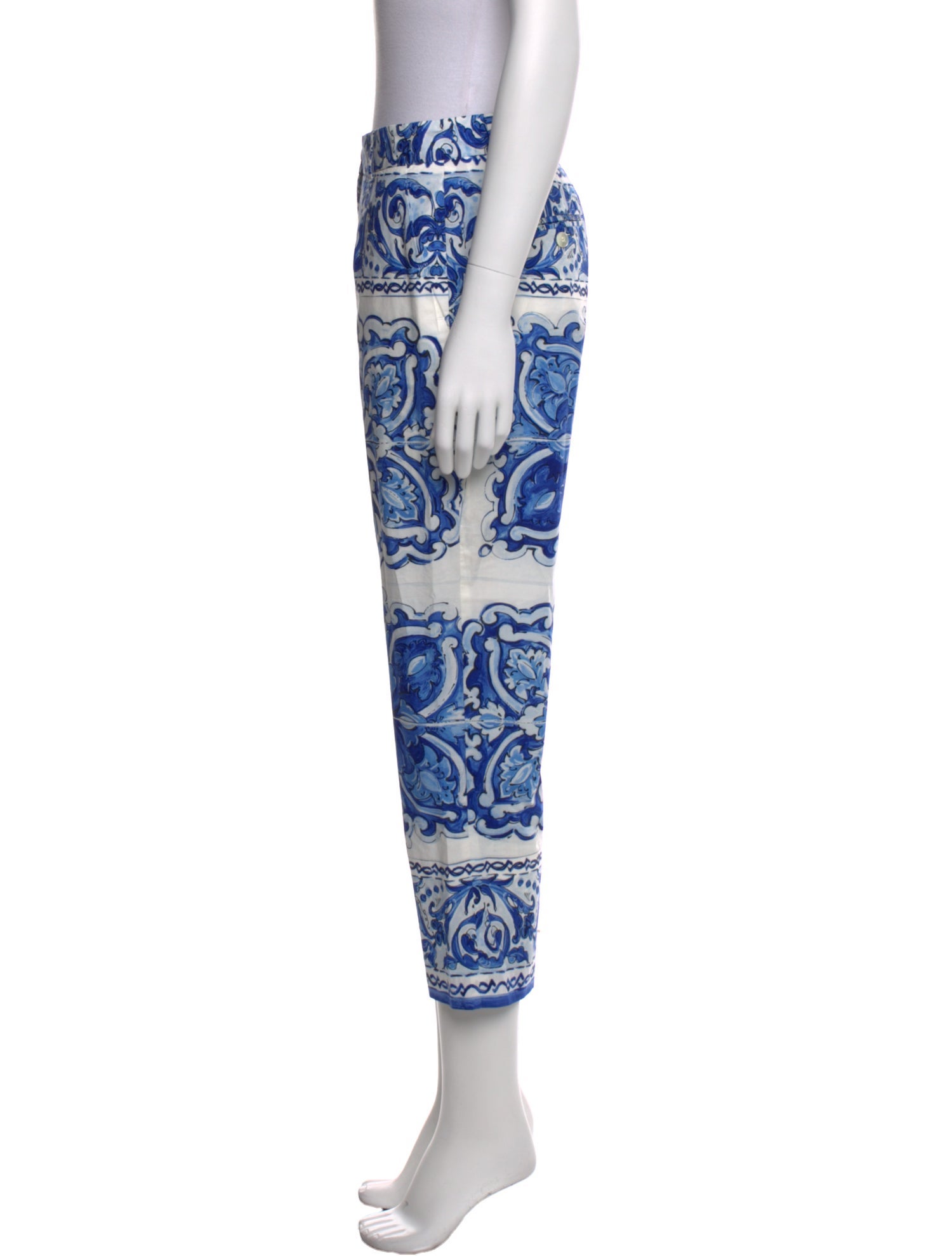 Dolce & Gabbana Printed Straight Leg Pants