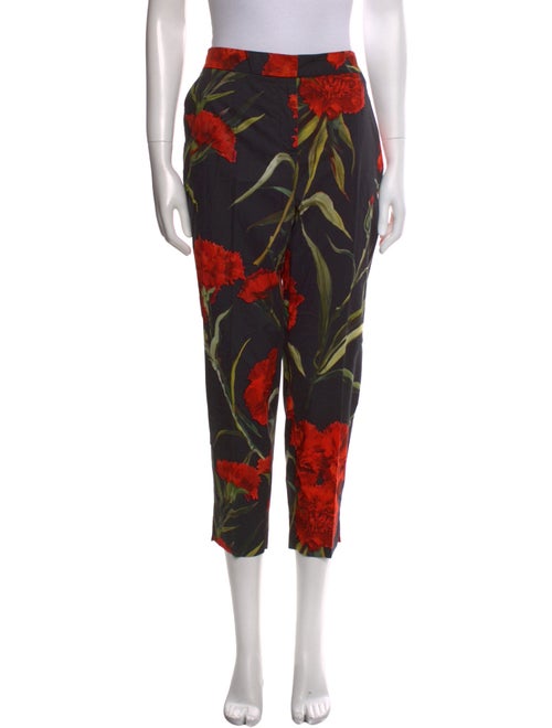 Dolce & Gabbana Floral Print Straight Leg Pants
