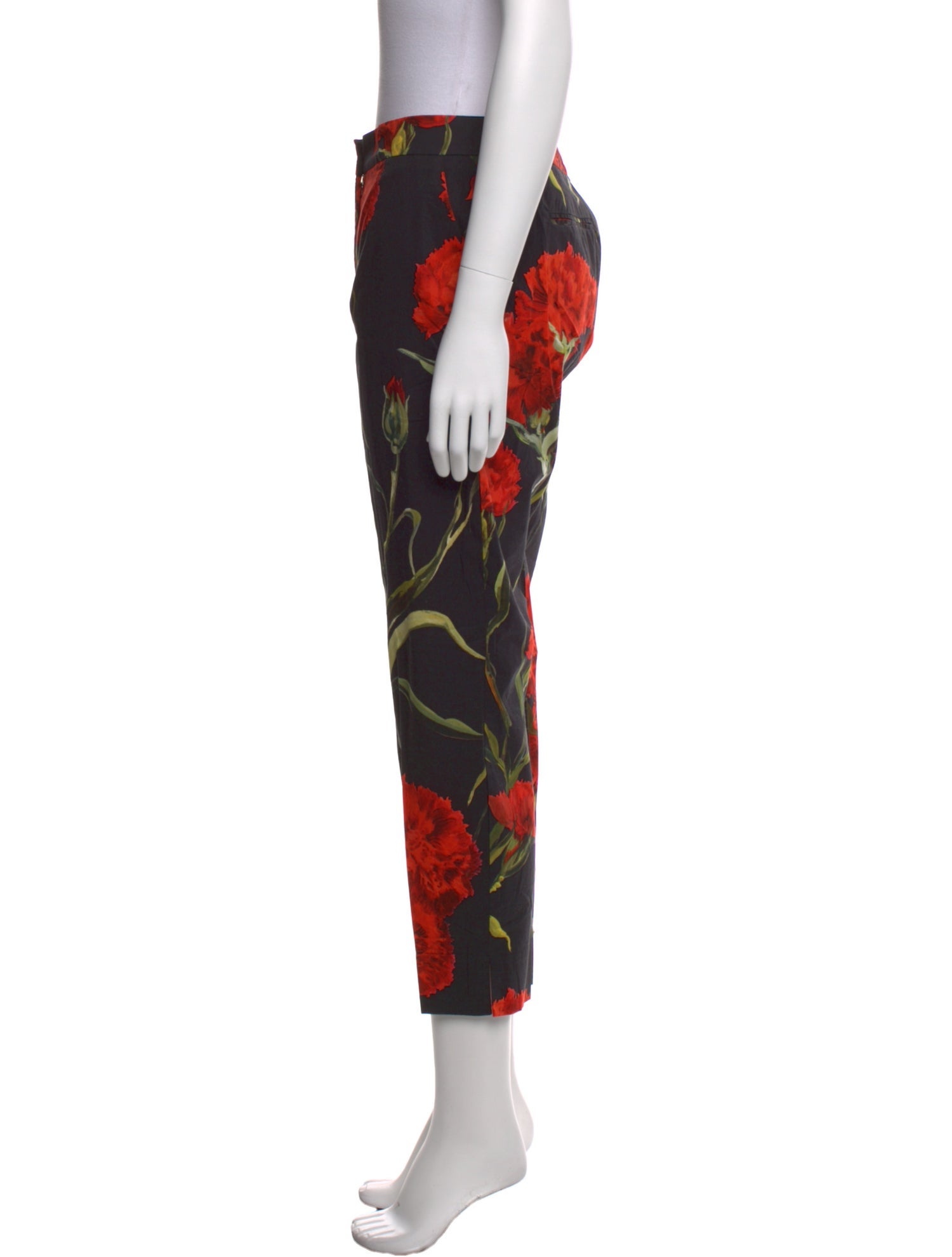 Dolce & Gabbana Floral Print Straight Leg Pants