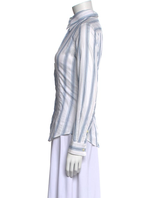 Dolce & Gabbana Striped Long Sleeve Button-Up Top
