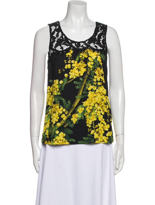 Dolce & Gabbana Floral Print Scoop Neck Top
