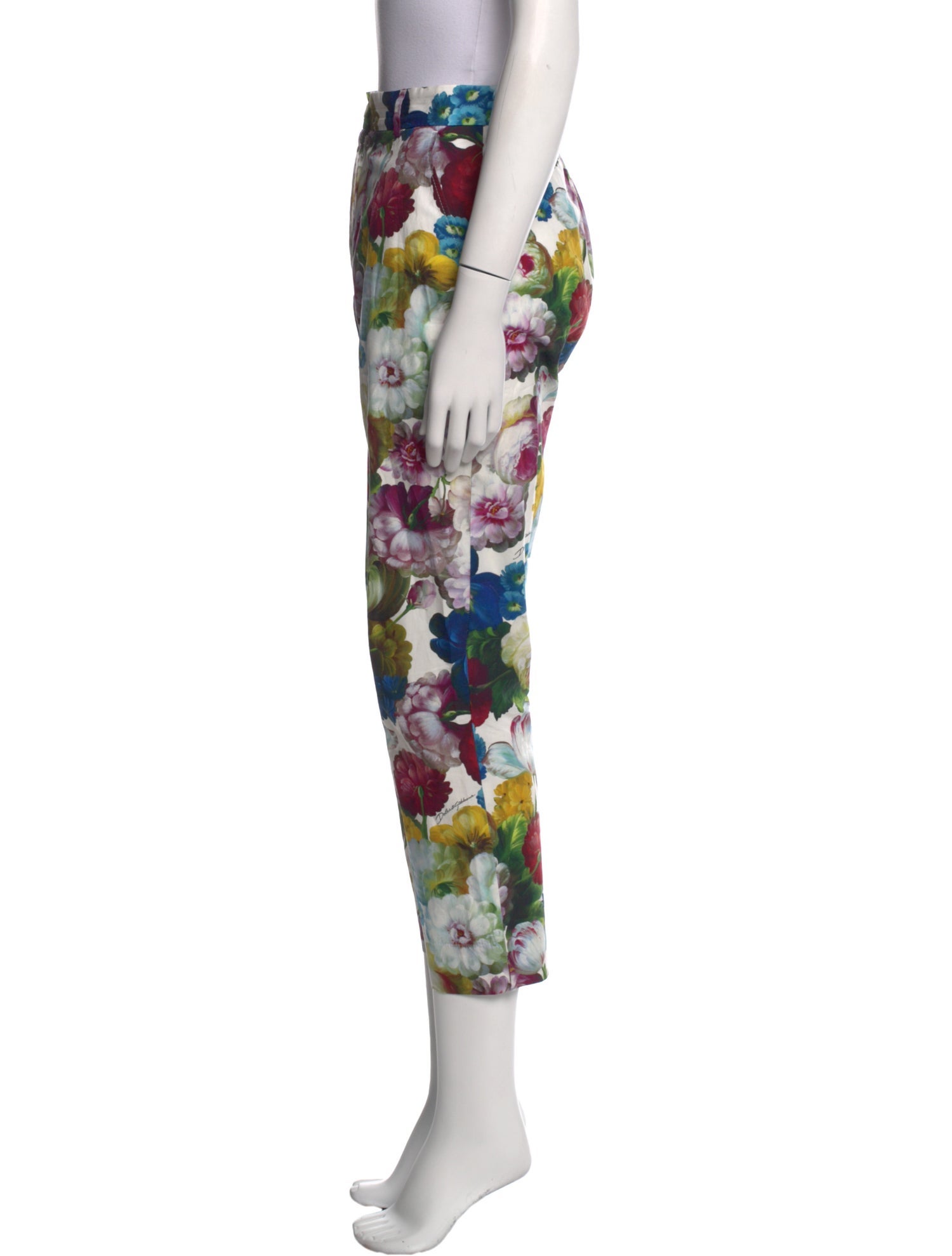 Dolce & Gabbana Floral Print Straight Leg Pants