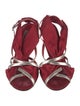 Dolce & Gabbana Satin Colorblock Pattern Slingback Sandals