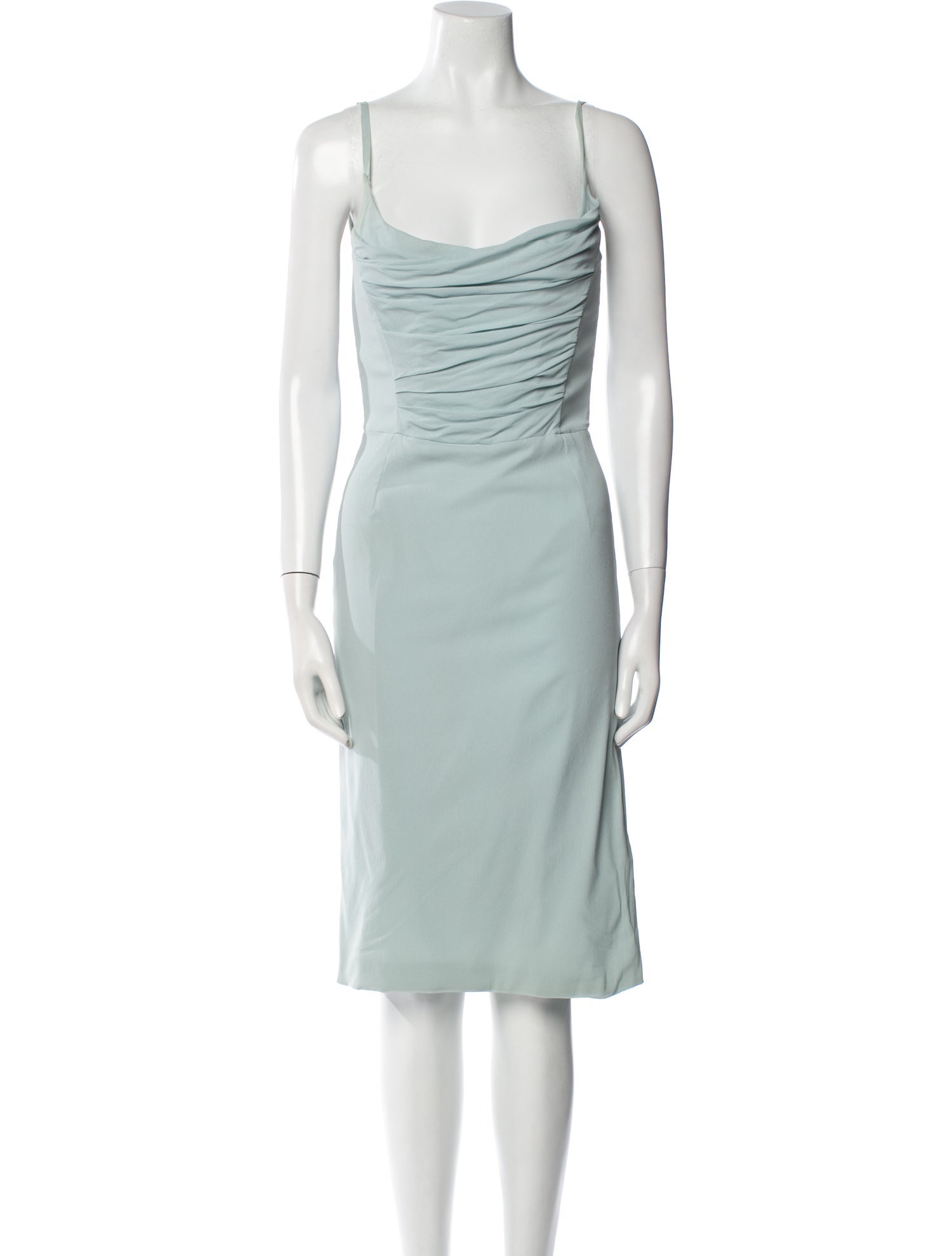 Dolce & Gabbana Cowl Neck Knee-Length Dress