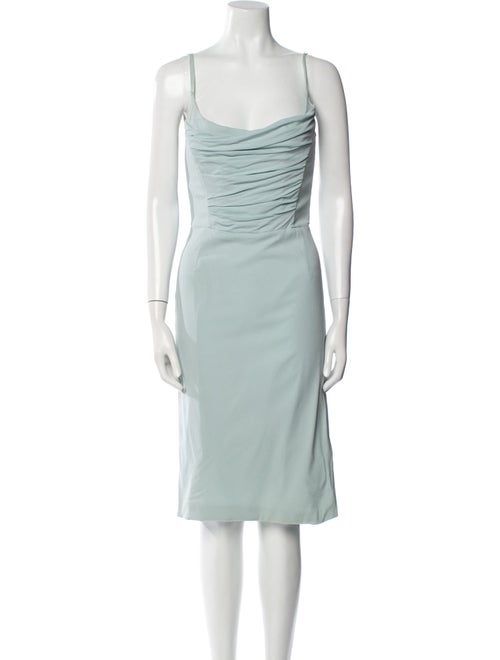 Dolce & Gabbana Cowl Neck Knee-Length Dress