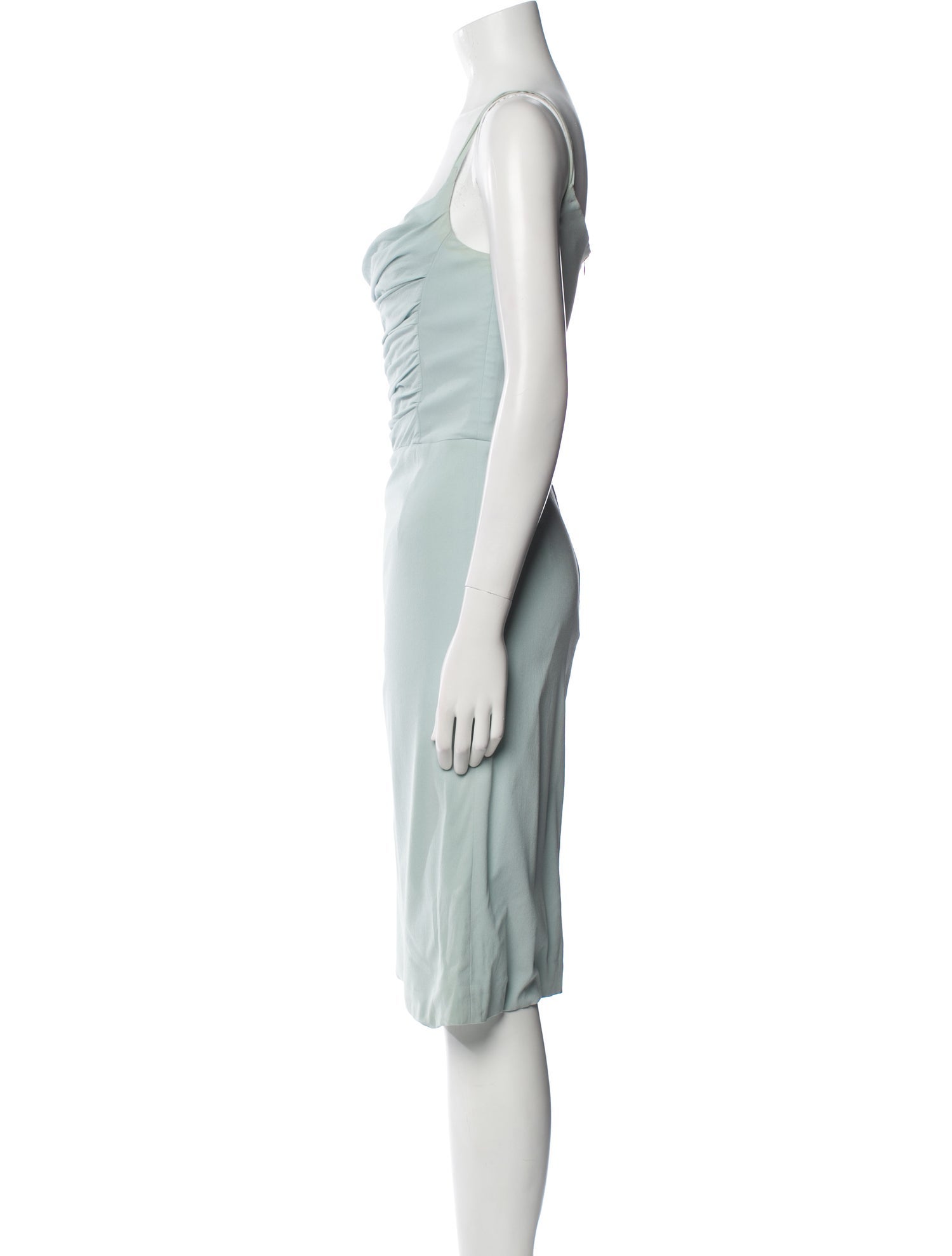 Dolce & Gabbana Cowl Neck Knee-Length Dress