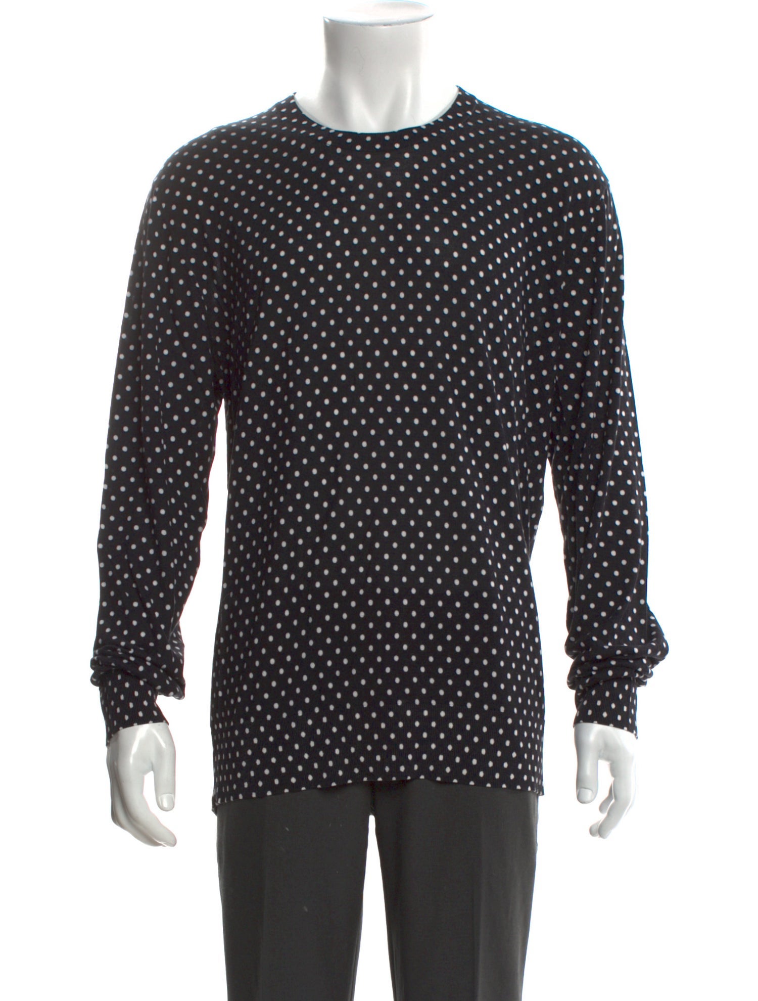 Dolce & Gabbana Silk Polka Dot Print Pullover
