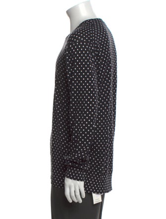 Dolce & Gabbana Silk Polka Dot Print Pullover
