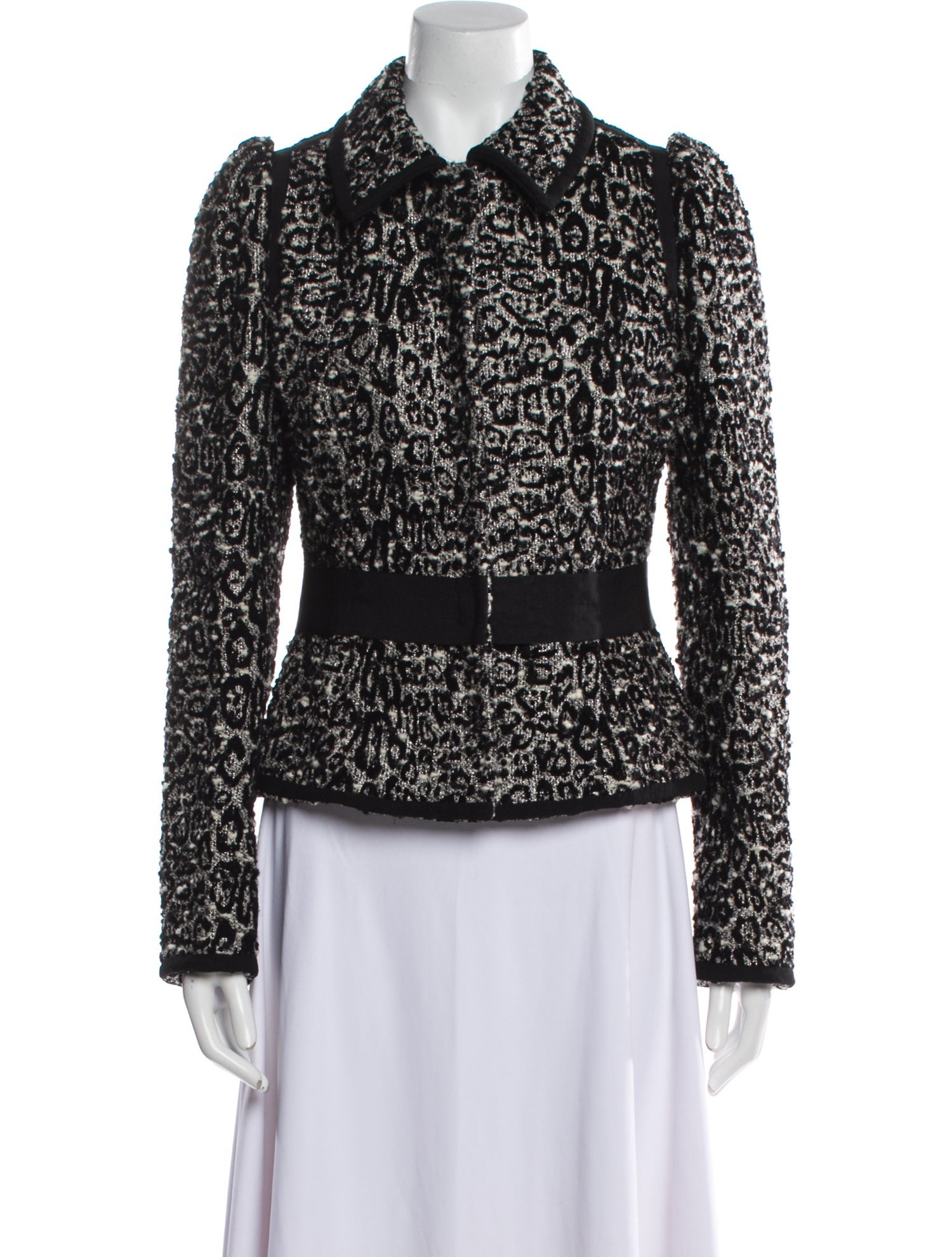 Dolce & Gabbana Virgin Wool Printed Evening Jacket