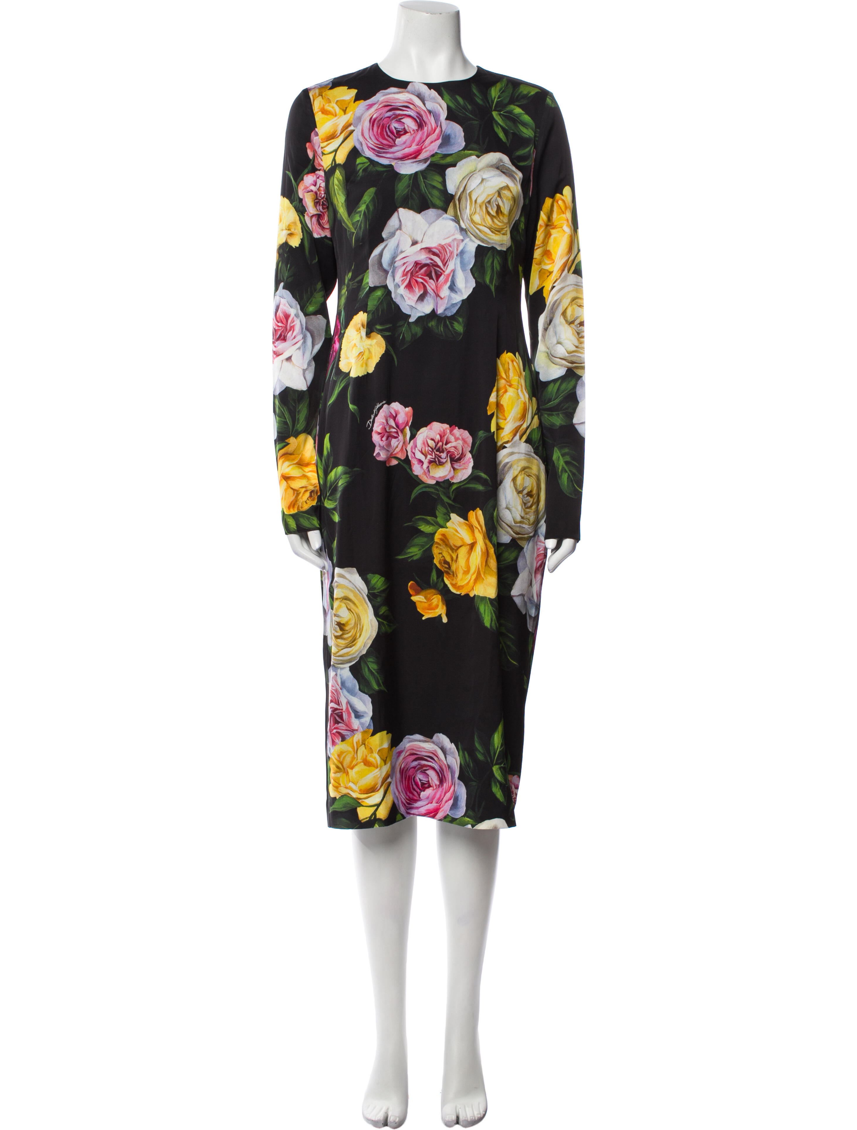 Dolce & Gabbana Silk Midi Length Dress w/ Tags