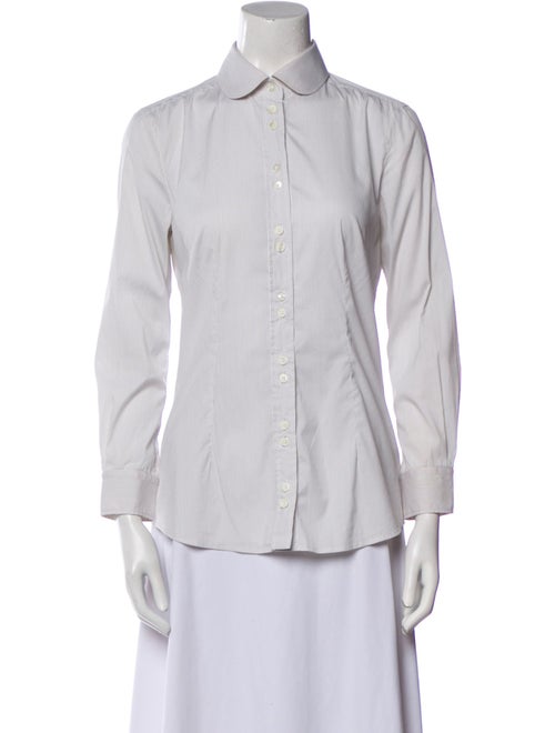 Dolce & Gabbana Striped Long Sleeve Button-Up Top