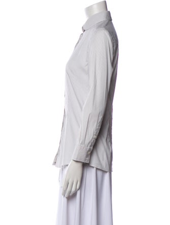 Dolce & Gabbana Striped Long Sleeve Button-Up Top