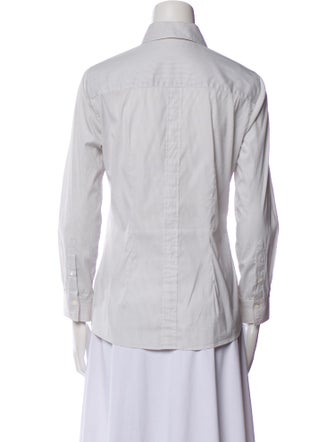 Dolce & Gabbana Striped Long Sleeve Button-Up Top