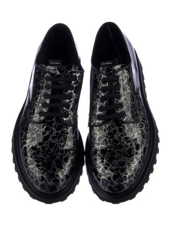 Dolce & Gabbana Patent Leather Printed Oxfords