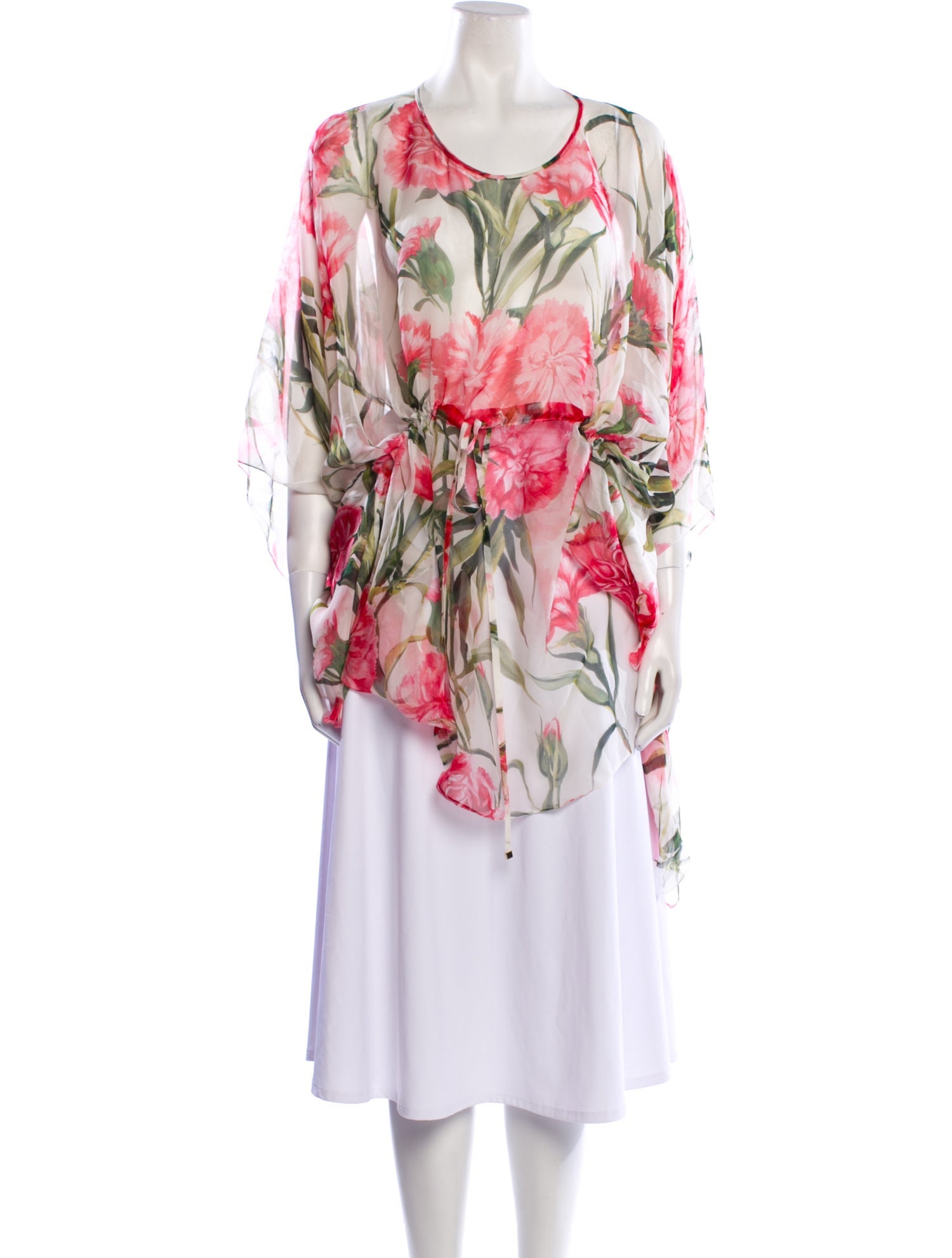 Dolce & Gabbana Silk Floral Print Tunic