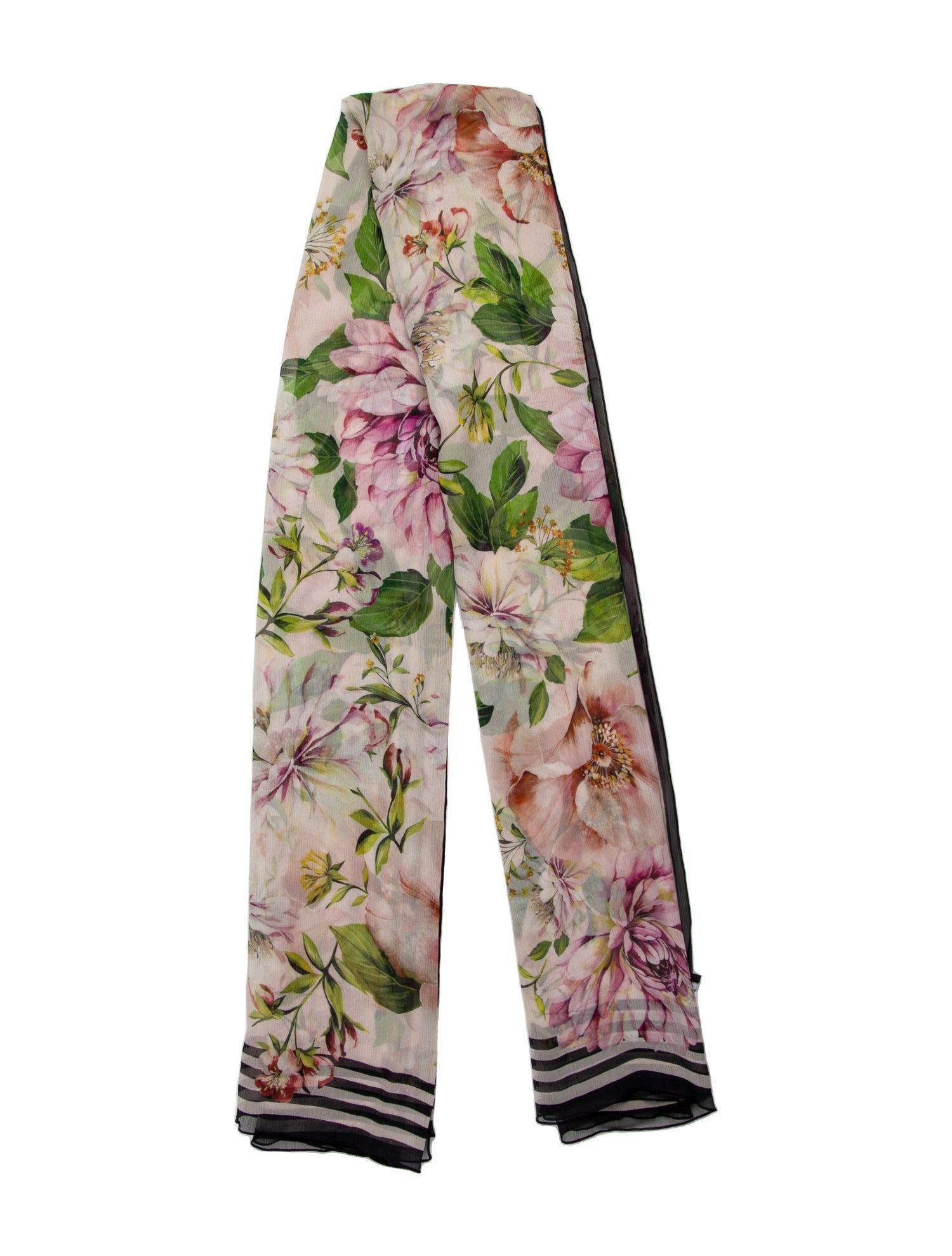 Dolce & Gabbana Silk Floral Print Scarf