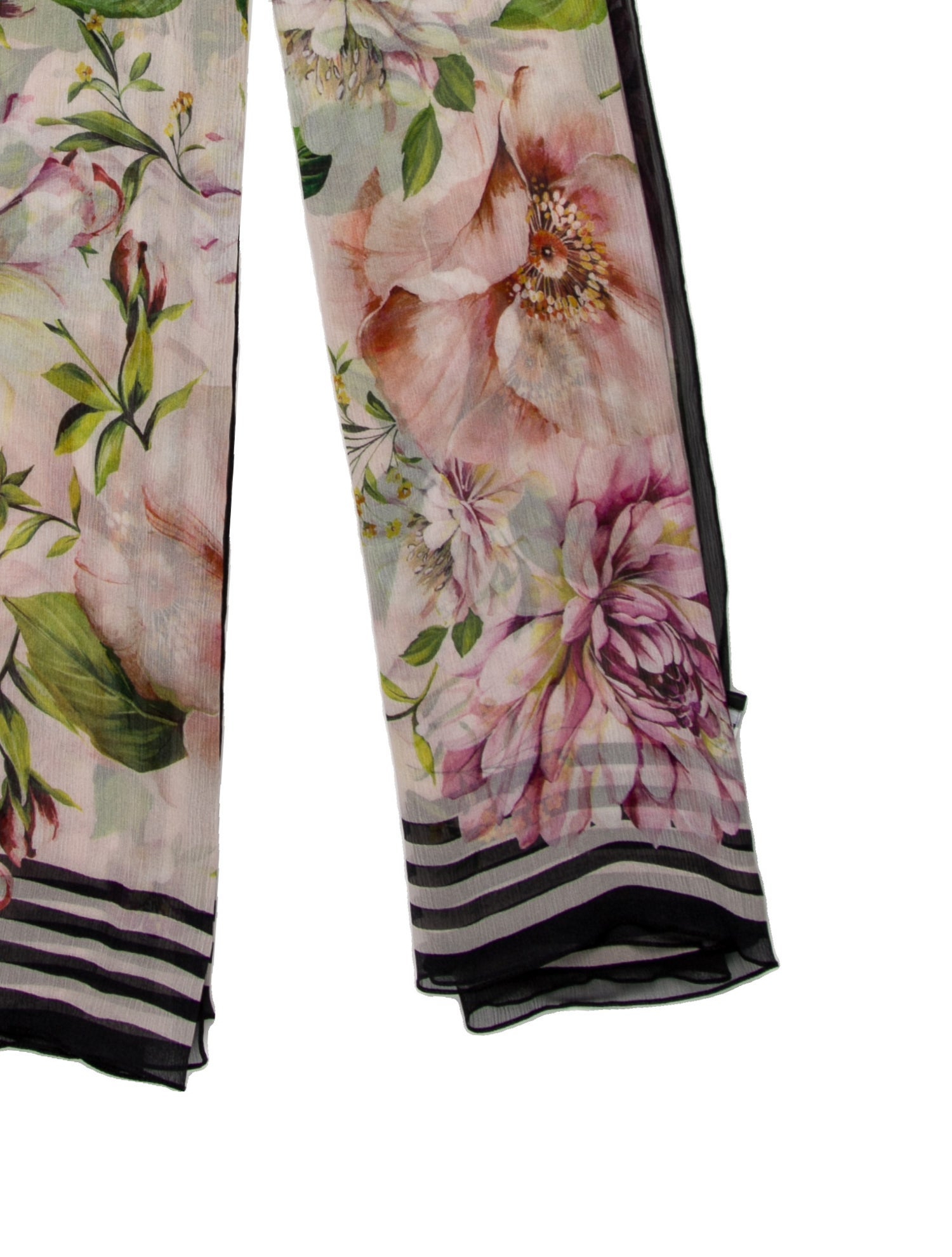 Dolce & Gabbana Silk Floral Print Scarf