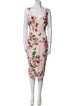 Dolce & Gabbana Floral Print Midi Length Dress