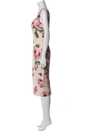 Dolce & Gabbana Floral Print Midi Length Dress