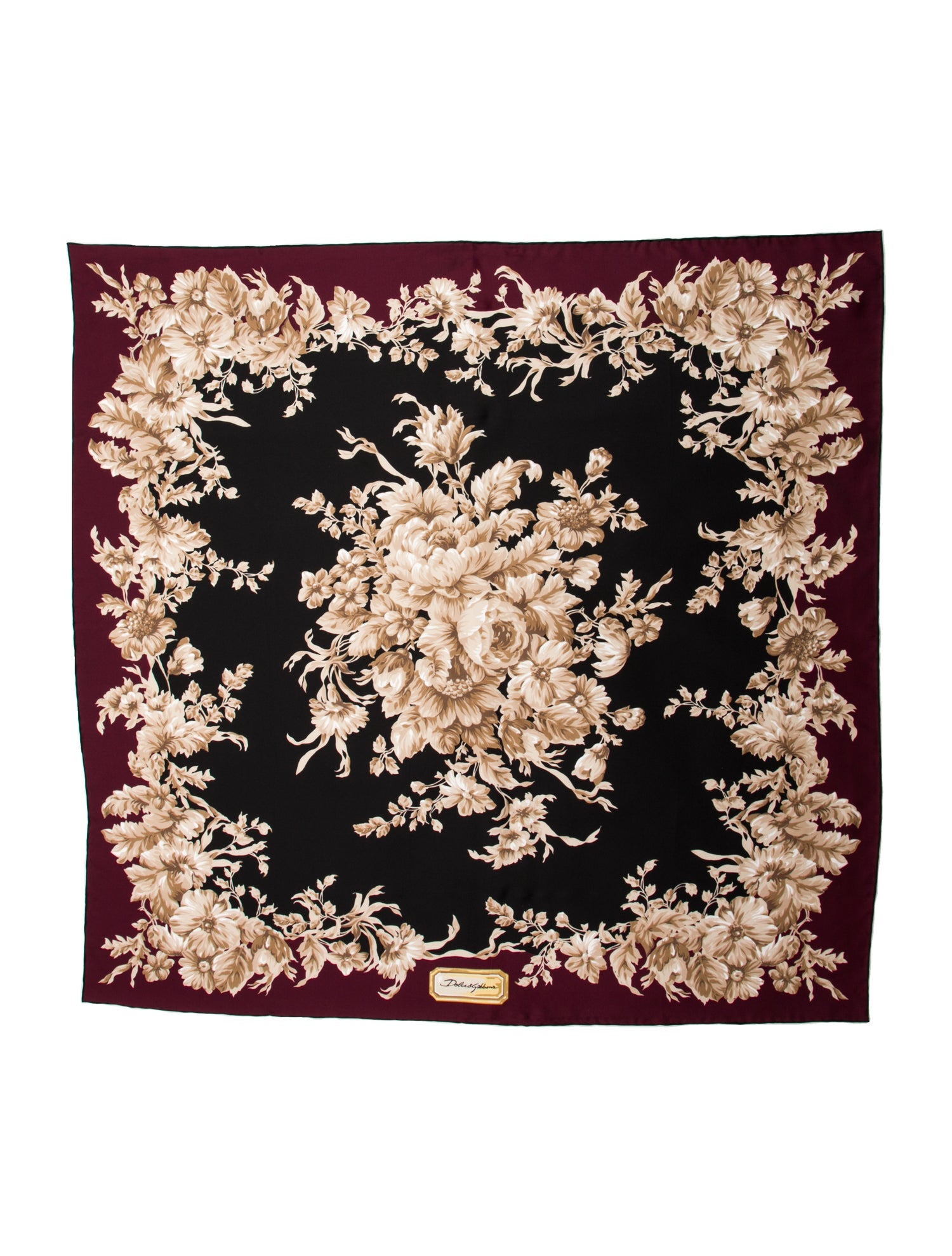 Dolce & Gabbana Silk Floral Print Scarf